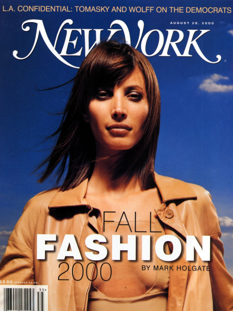 Christy Turlington featured on the New York Magazine cover from August 2000