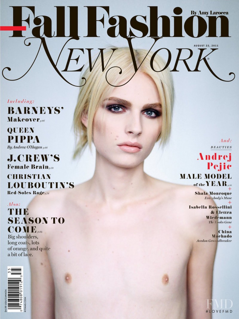Andrej Pejic featured on the New York Magazine cover from September 2011