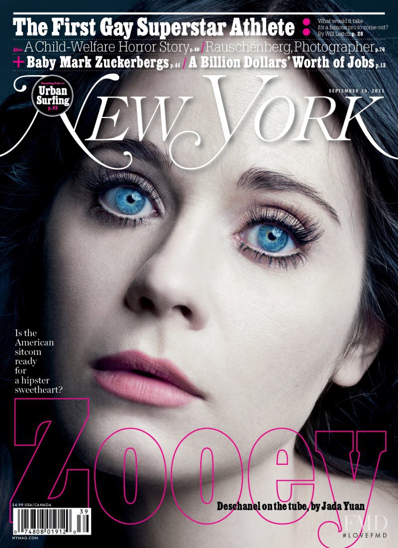 Zooey Deschanel featured on the New York Magazine cover from September 2011
