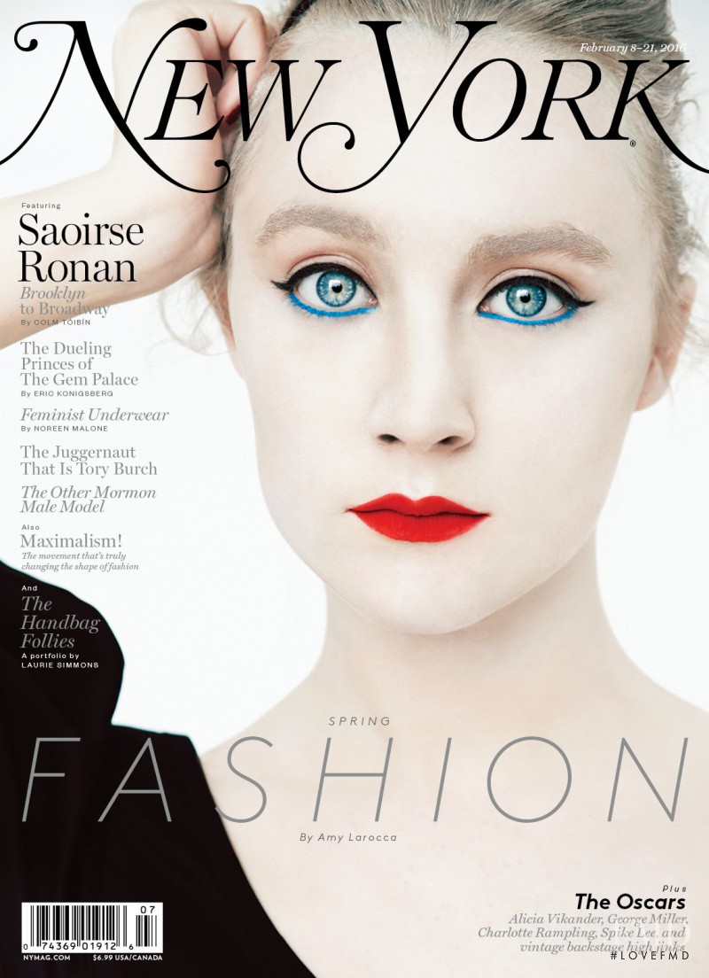 Saoirse Ronan featured on the New York Magazine cover from February 2016