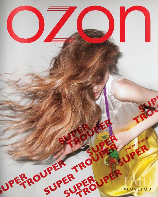 Yulia Kanova featured on the OZON cover from June 2009