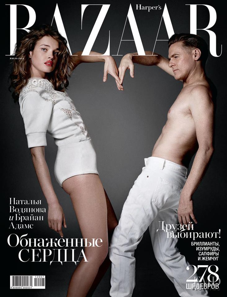 Natalia Vodianova featured on the Harper\'s Bazaar Russia cover from July 2012