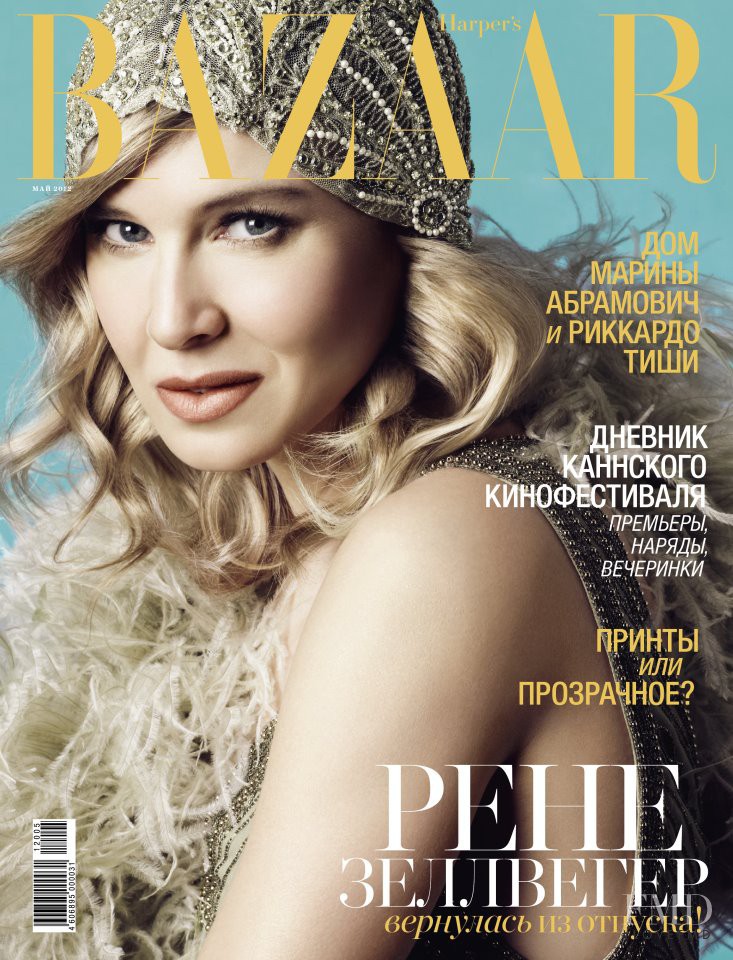  Renée Zellweger featured on the Harper\'s Bazaar Russia cover from May 2012