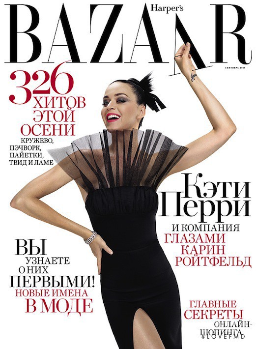 Katy Perry
 featured on the Harper\'s Bazaar Russia cover from September 2015