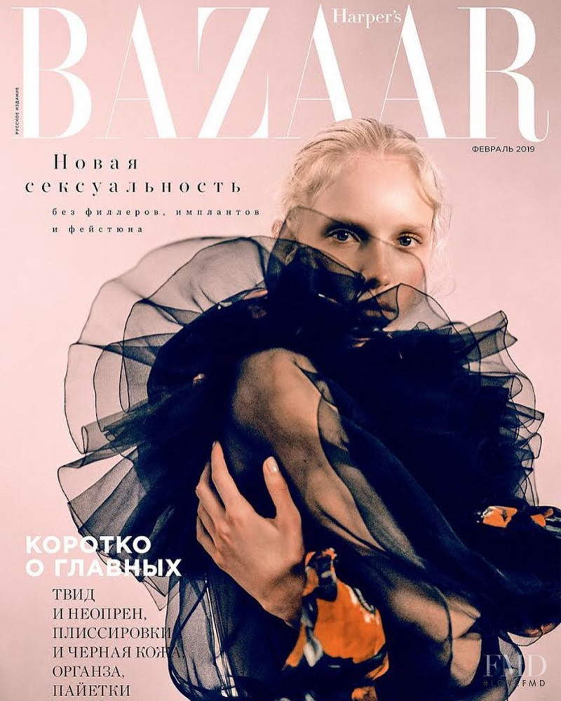  featured on the Harper\'s Bazaar Russia cover from February 2019