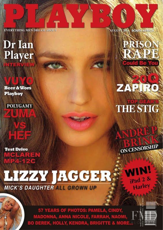 Lizzy Jagger featured on the Playboy South Africa cover from August 2011