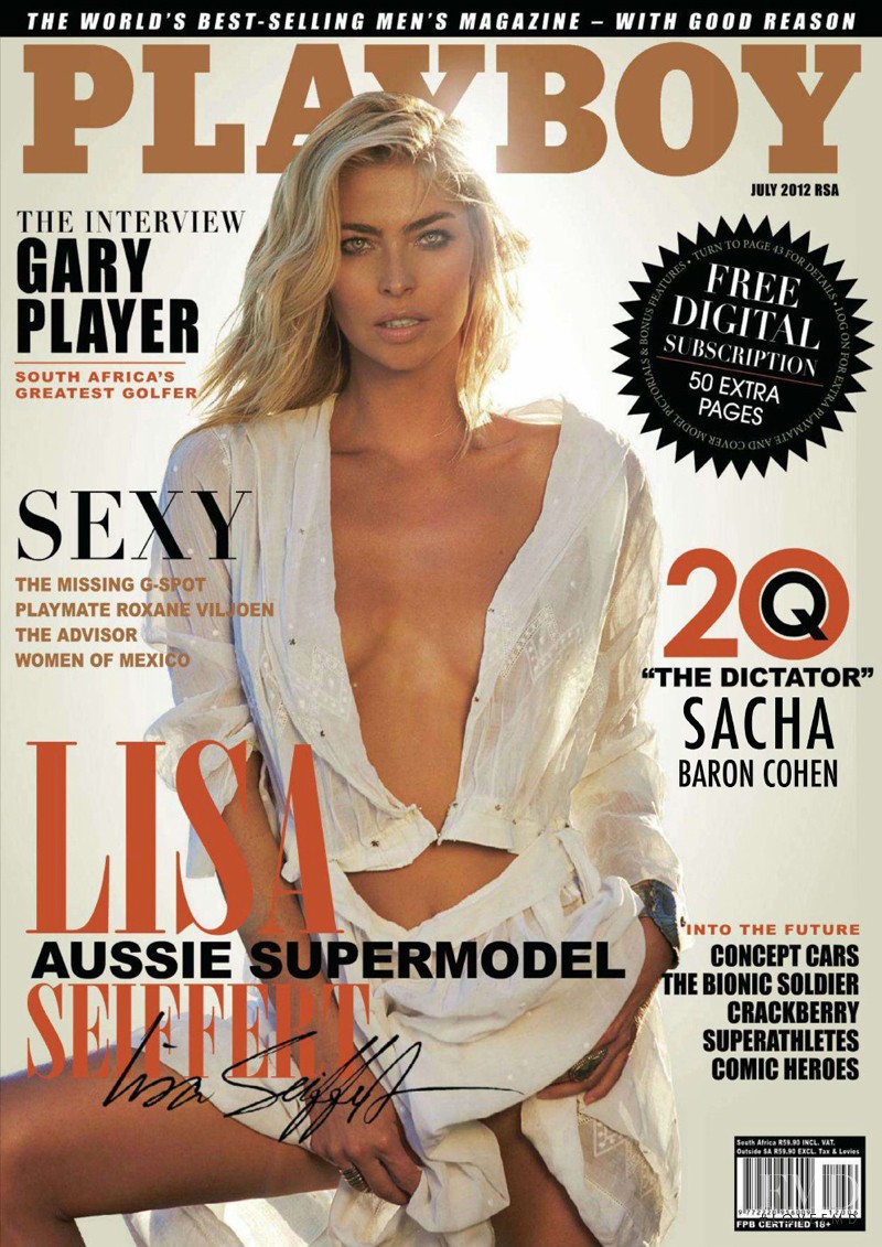 Lisa Seiffert featured on the Playboy South Africa cover from July 2012