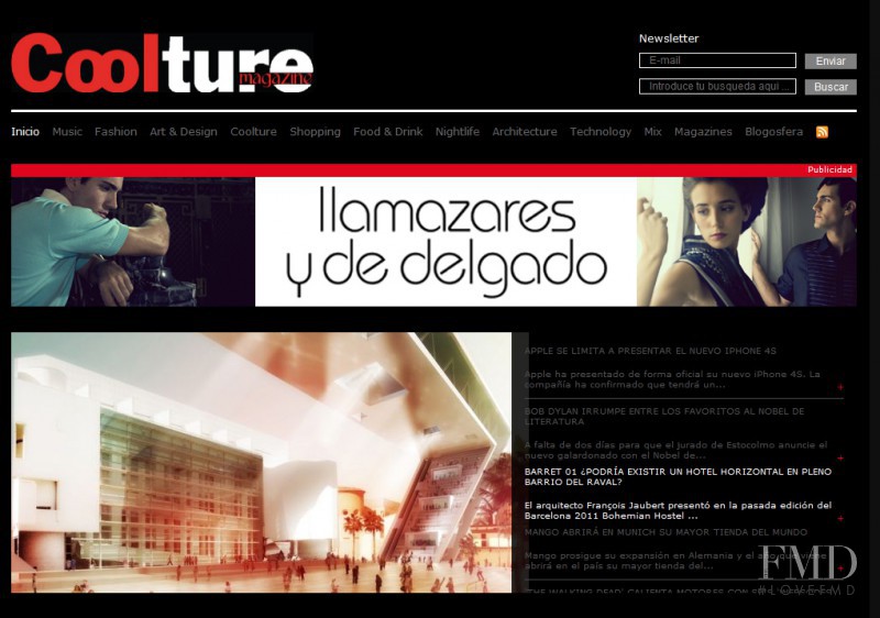  featured on the CooltureMag.com screen from October 2011