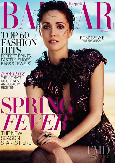 Rose Byrne featured on the Harper\'s Bazaar Australia cover from October 2012