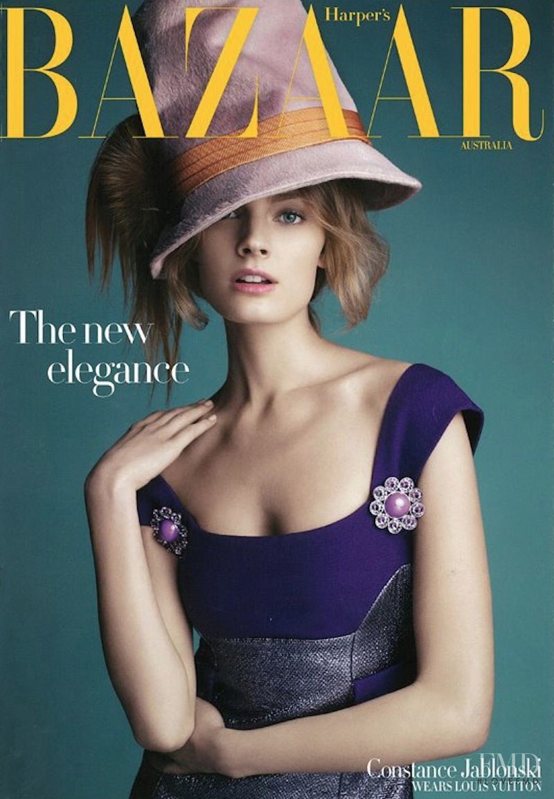 Constance Jablonski featured on the Harper\'s Bazaar Australia cover from September 2012