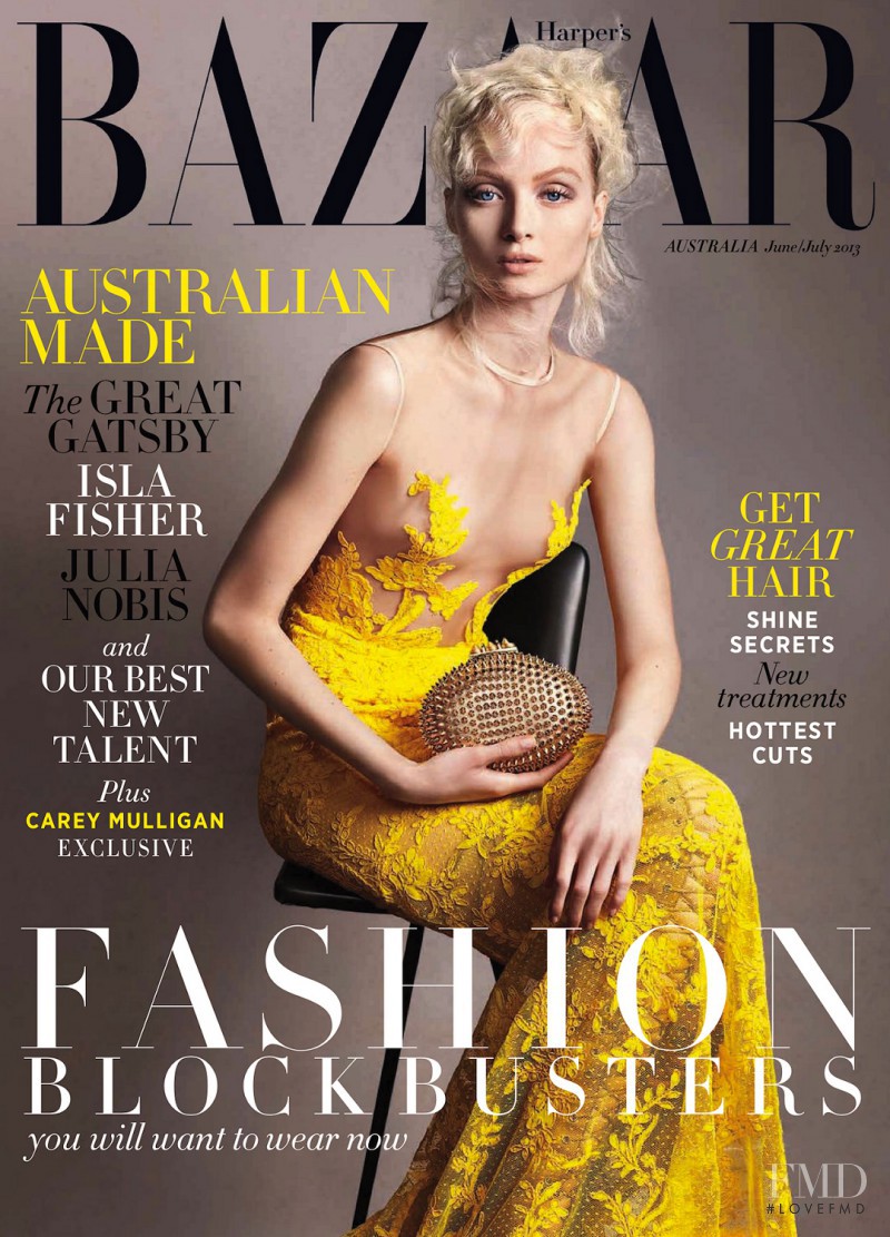 Ash Walker featured on the Harper\'s Bazaar Australia cover from June 2013