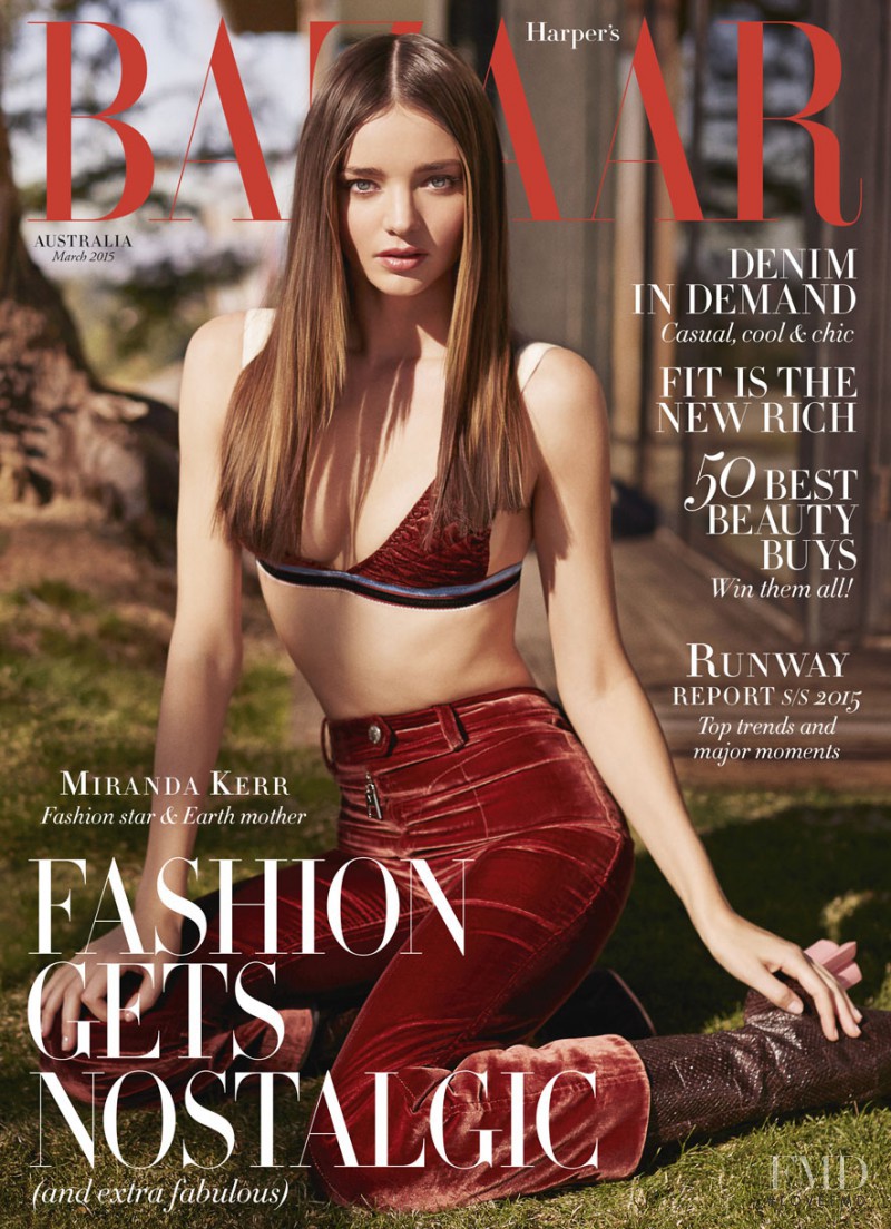 Miranda Kerr featured on the Harper\'s Bazaar Australia cover from March 2015