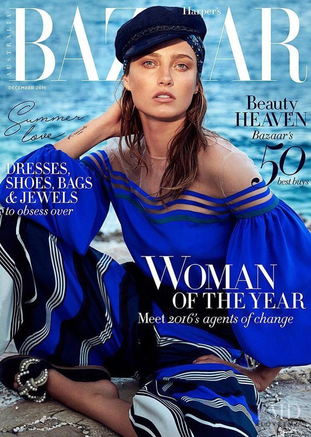 Karmen Pedaru featured on the Harper\'s Bazaar Australia cover from December 2016