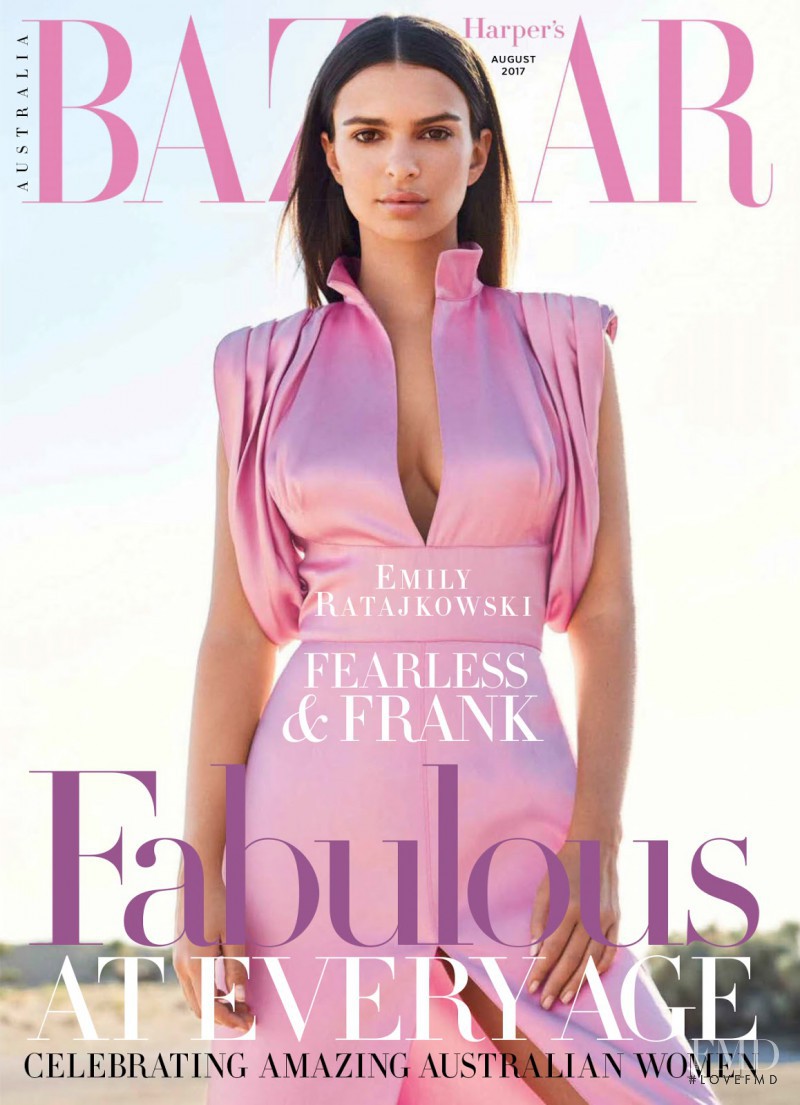 Emily Ratajkowski featured on the Harper\'s Bazaar Australia cover from August 2017