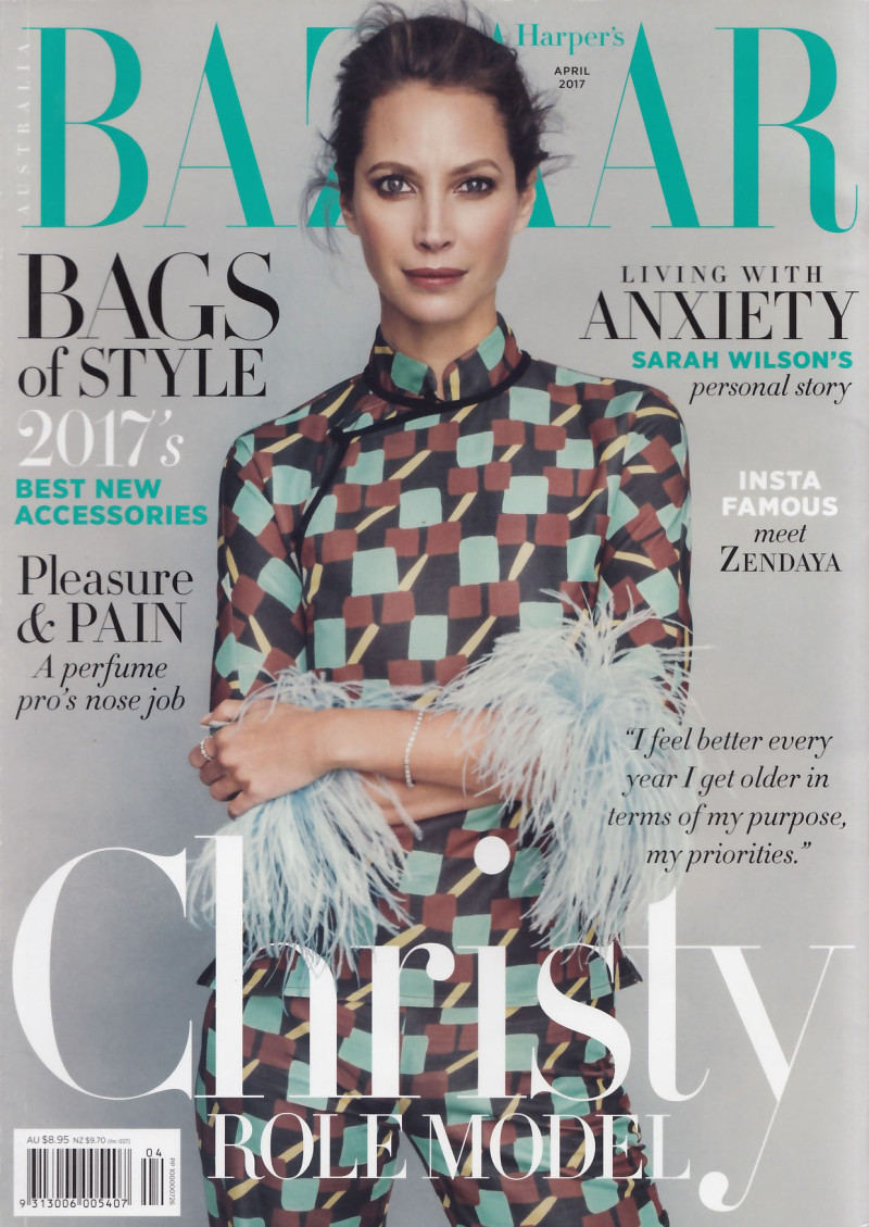 Christy Turlington featured on the Harper\'s Bazaar Australia cover from March 2017