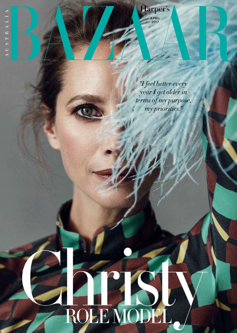 Christy Turlington featured on the Harper\'s Bazaar Australia cover from March 2017