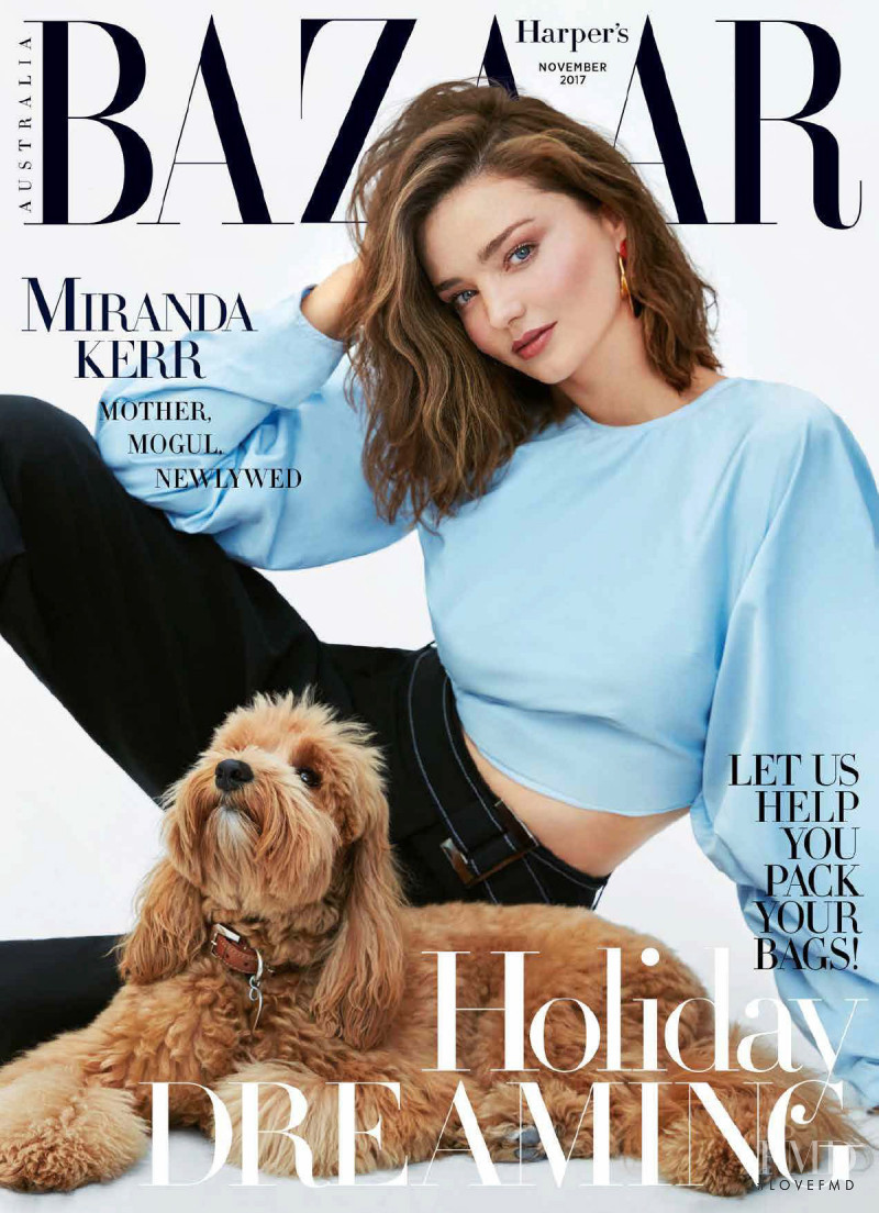 Miranda Kerr featured on the Harper\'s Bazaar Australia cover from November 2017