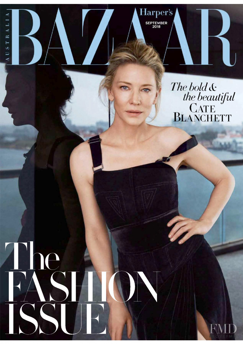 Cate Blanchett featured on the Harper\'s Bazaar Australia cover from September 2018
