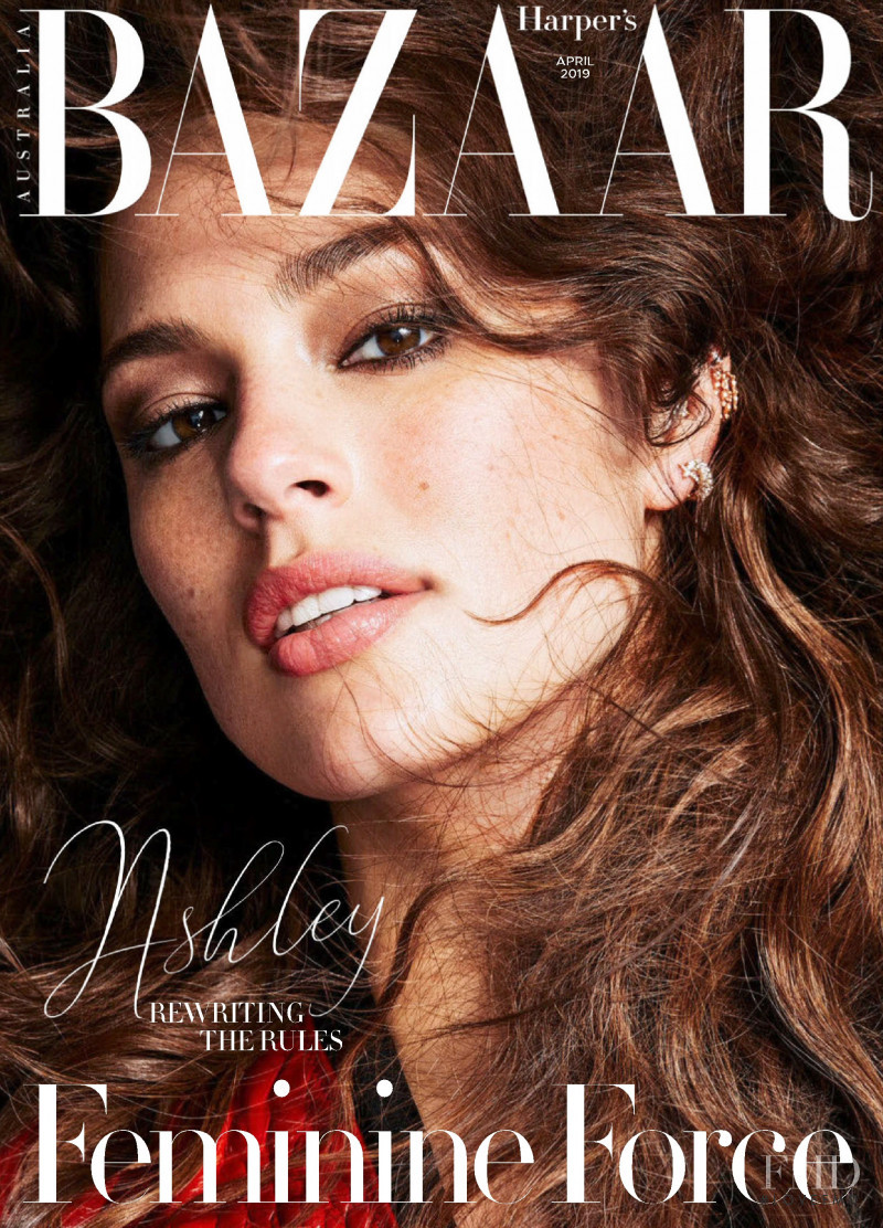 Ashley Graham featured on the Harper\'s Bazaar Australia cover from April 2019