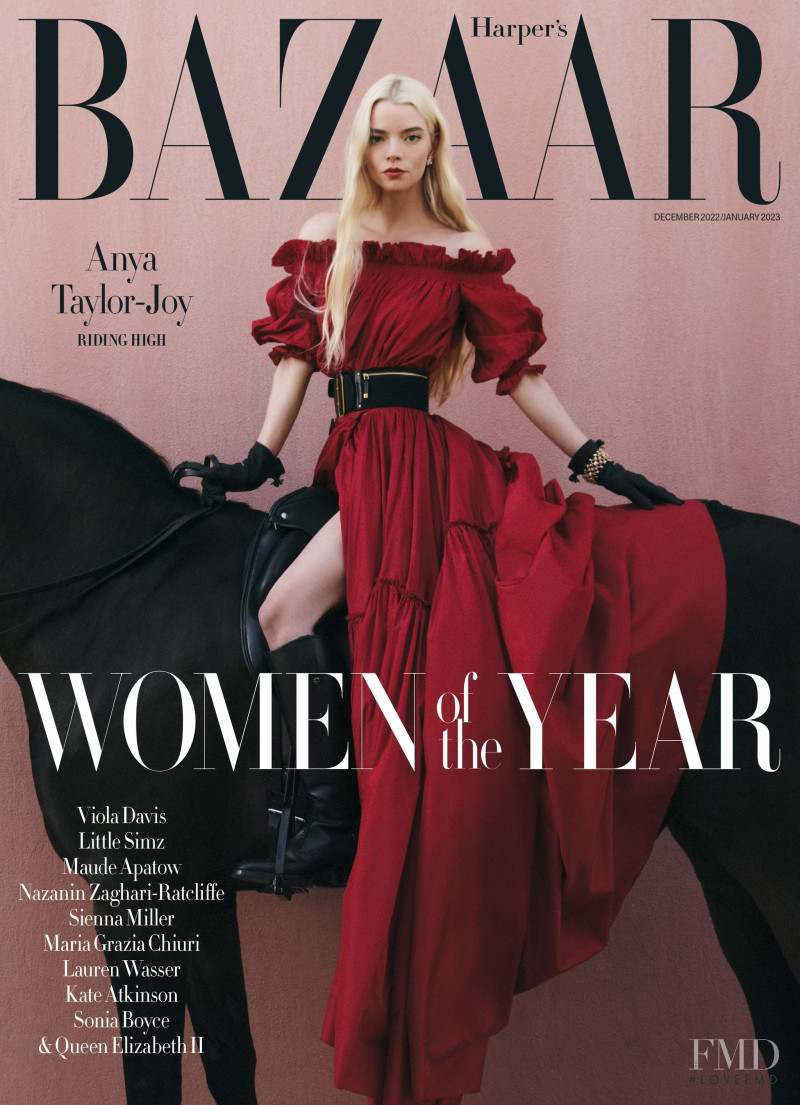 Anya Taylor-Joy featured on the Harper\'s Bazaar Australia cover from December 2022