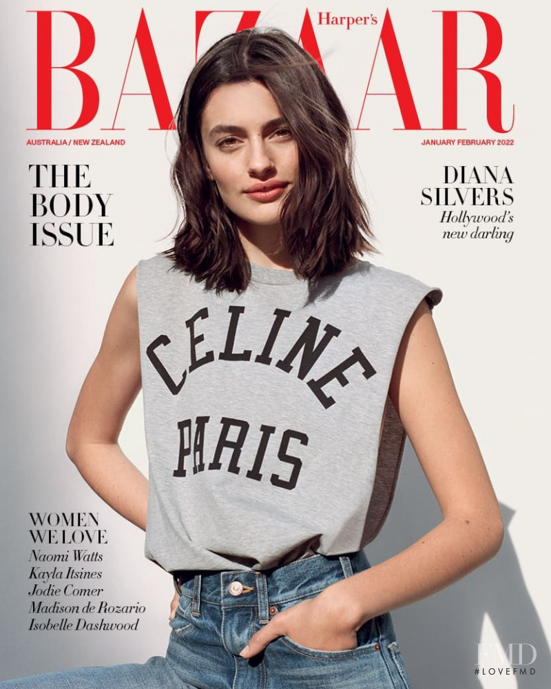 Diana Margaret Jane Silvers featured on the Harper\'s Bazaar Australia cover from January 2022