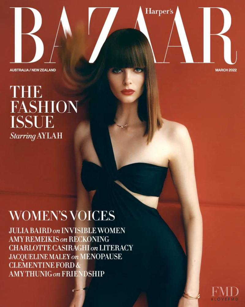 Aylah Peterson featured on the Harper\'s Bazaar Australia cover from March 2022