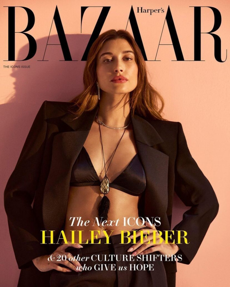 Hailey Baldwin Bieber featured on the Harper\'s Bazaar Australia cover from September 2022