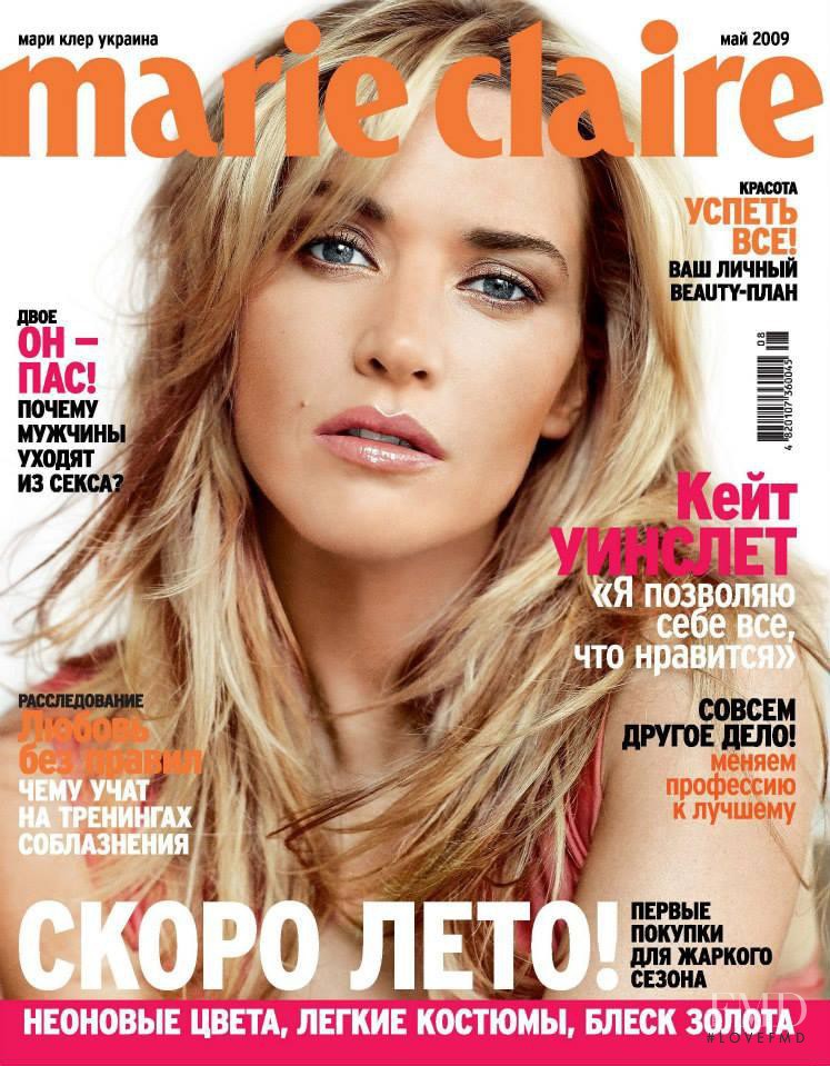 Kate Winslet featured on the Marie Claire Ukraine cover from May 2009