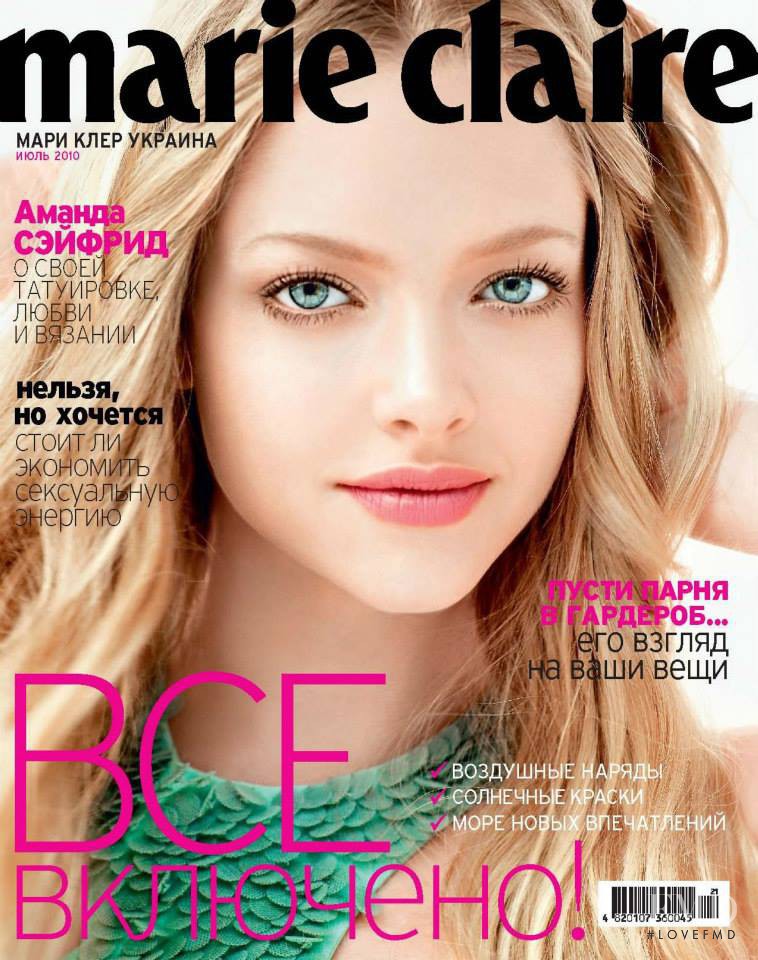 Amanda Seyfried featured on the Marie Claire Ukraine cover from July 2010