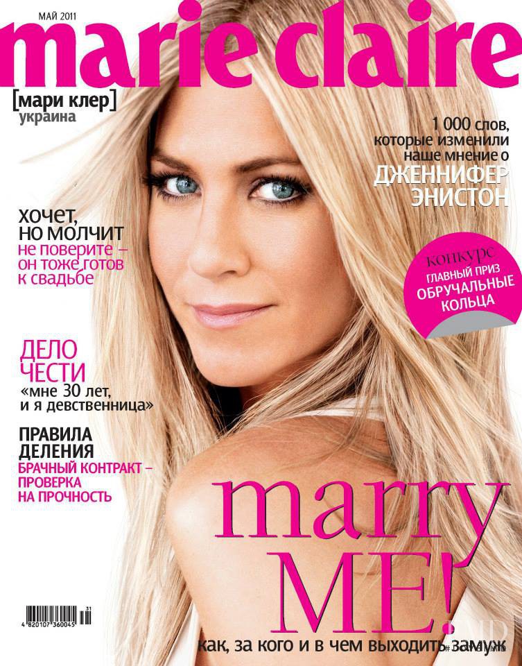 Jennifer Aniston featured on the Marie Claire Ukraine cover from May 2011