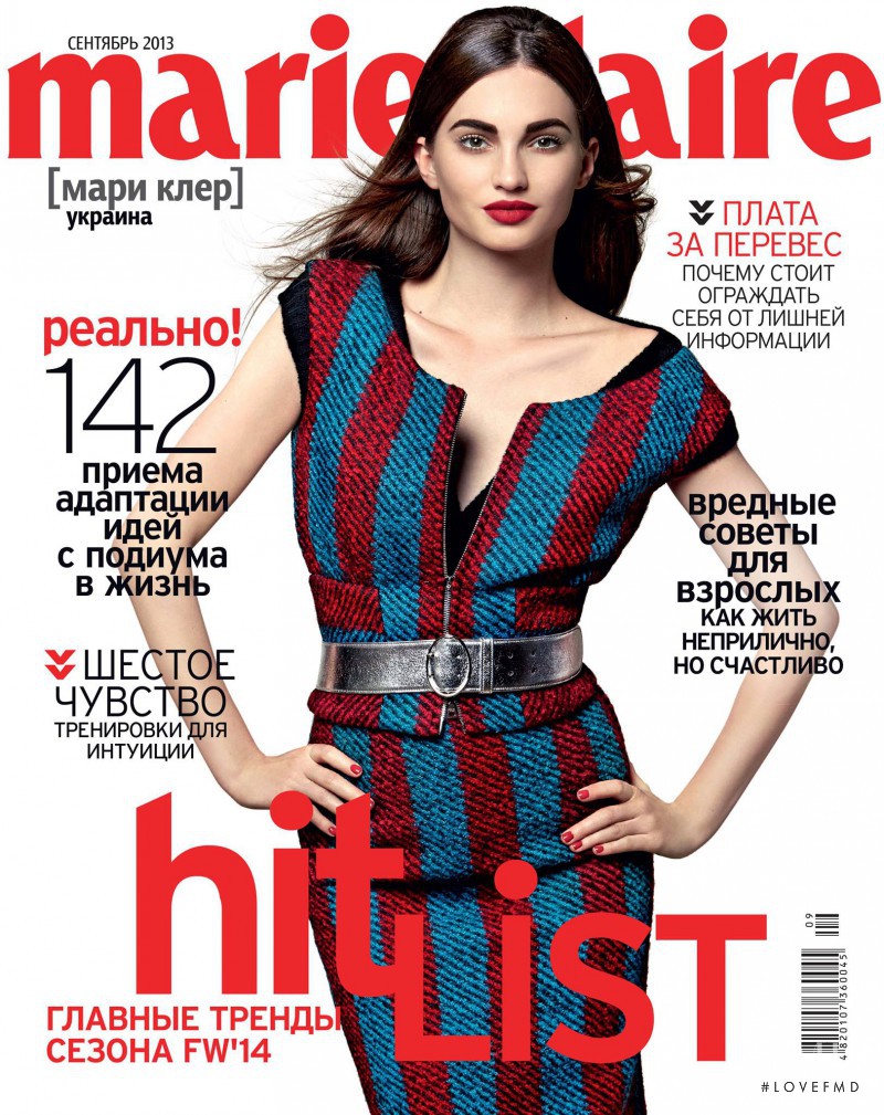  featured on the Marie Claire Ukraine cover from September 2013