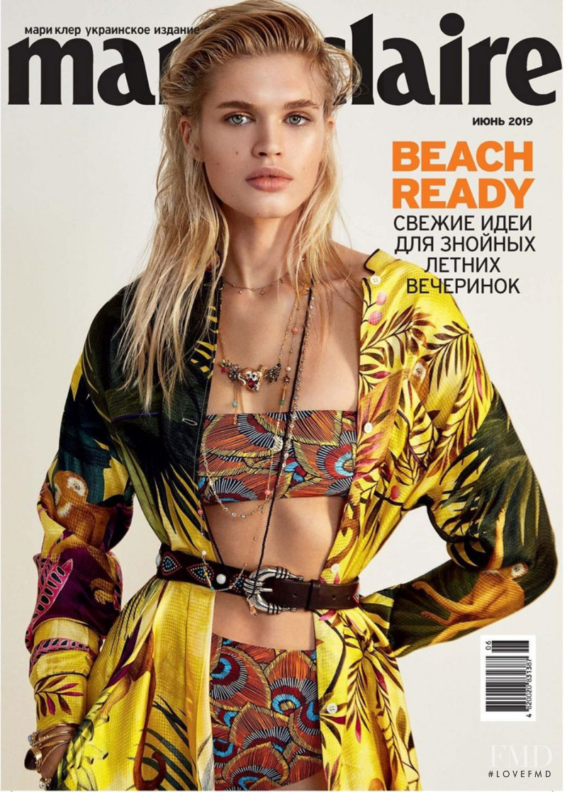 Ella Merryweather featured on the Marie Claire Ukraine cover from June 2019