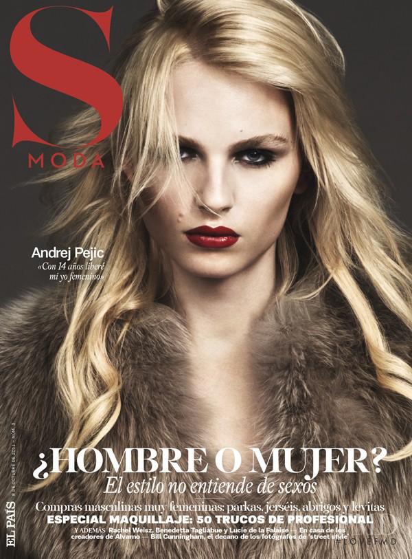 Andrej Pejic featured on the S Moda cover from October 2011