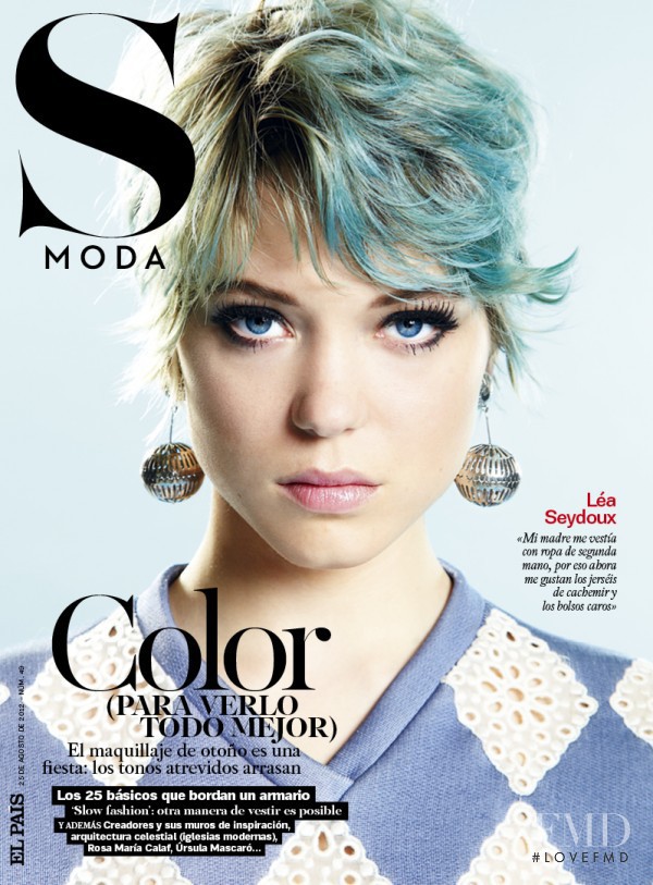 Léa Seydoux featured on the S Moda cover from August 2012