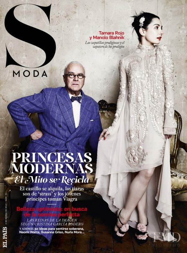 Manolo Blahnik, Tamara Rojo featured on the S Moda cover from March 2012