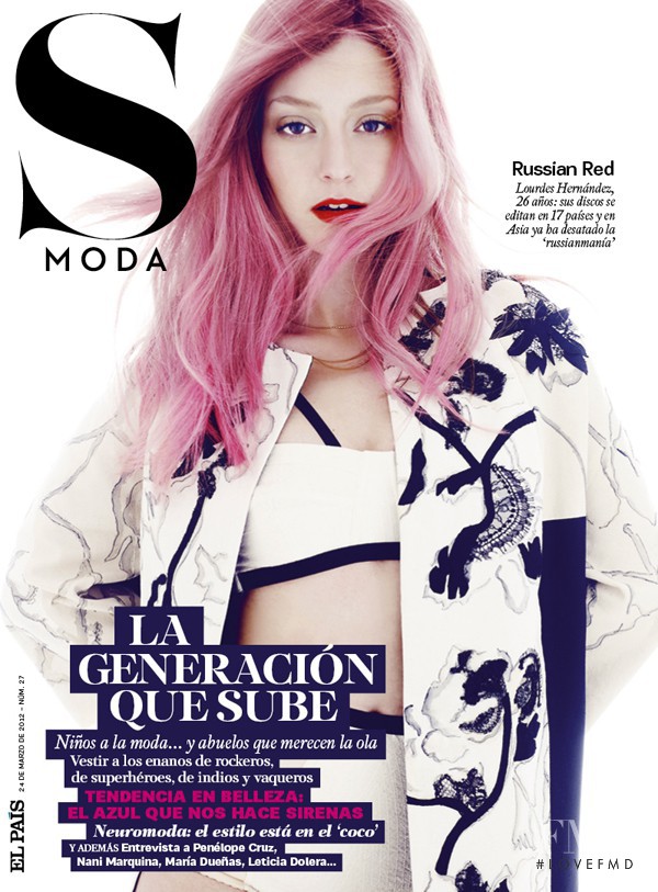 Russian Red featured on the S Moda cover from March 2012