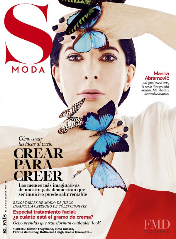 Marina Abramovic featured on the S Moda cover from March 2012