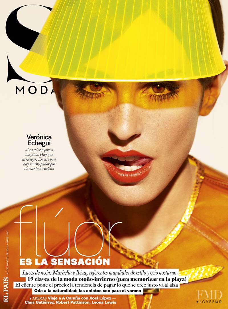 Verónica Echegui featured on the S Moda cover from August 2013