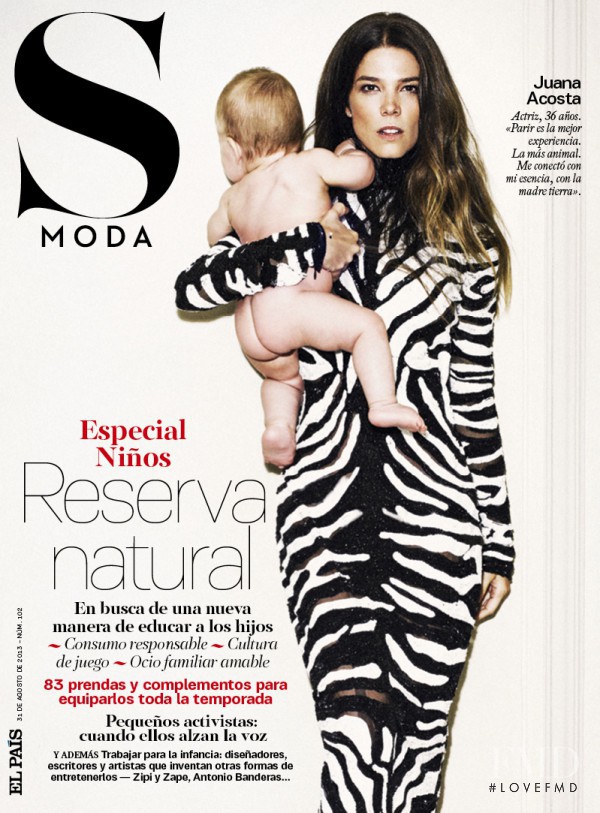Juana Acosta featured on the S Moda cover from August 2013