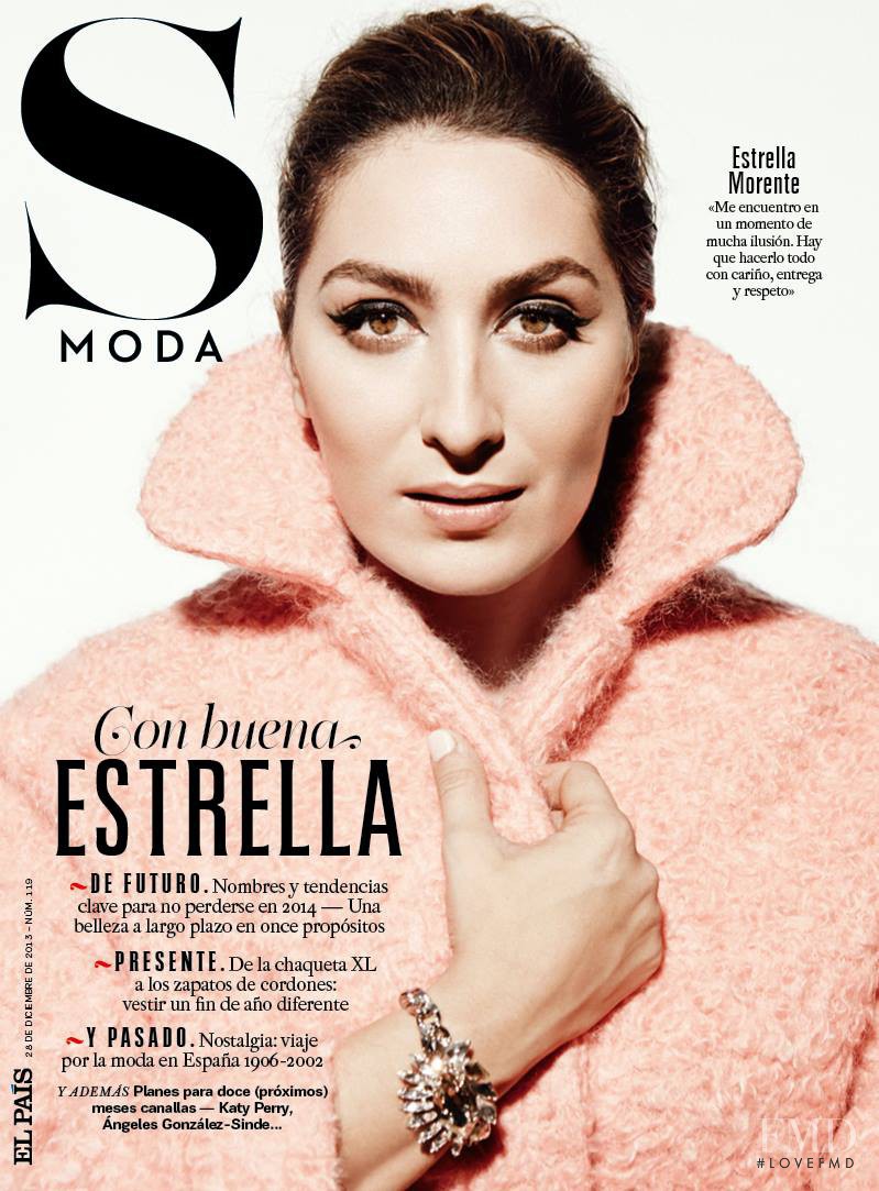 Estrella Morente featured on the S Moda cover from December 2013