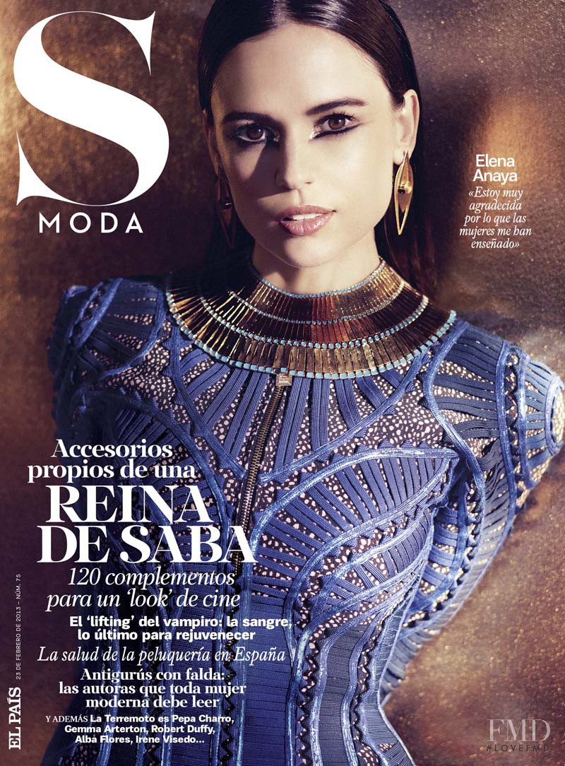 Elena Anaya featured on the S Moda cover from February 2013