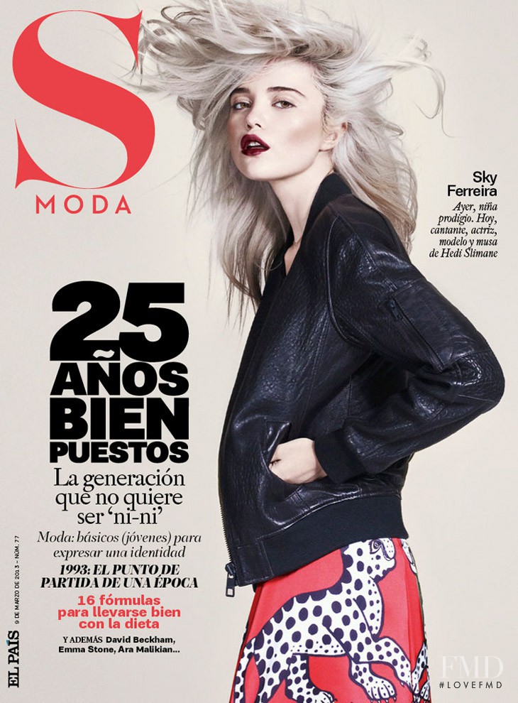 Sky Ferreira featured on the S Moda cover from March 2013