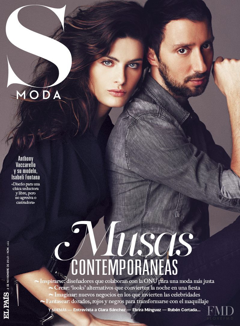 Anthony Vaccarello featured on the S Moda cover from November 2013