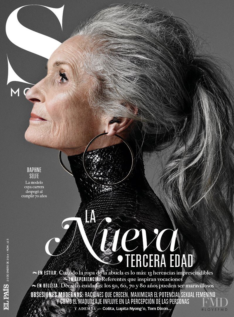 Daphne Selfe featured on the S Moda cover from January 2014