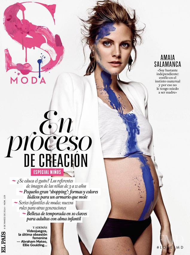 Amaia Salamanca featured on the S Moda cover from March 2014