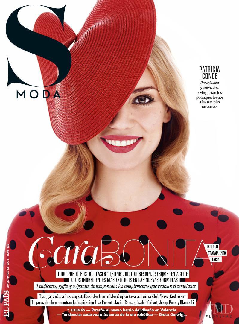 Patricia Conde featured on the S Moda cover from March 2014