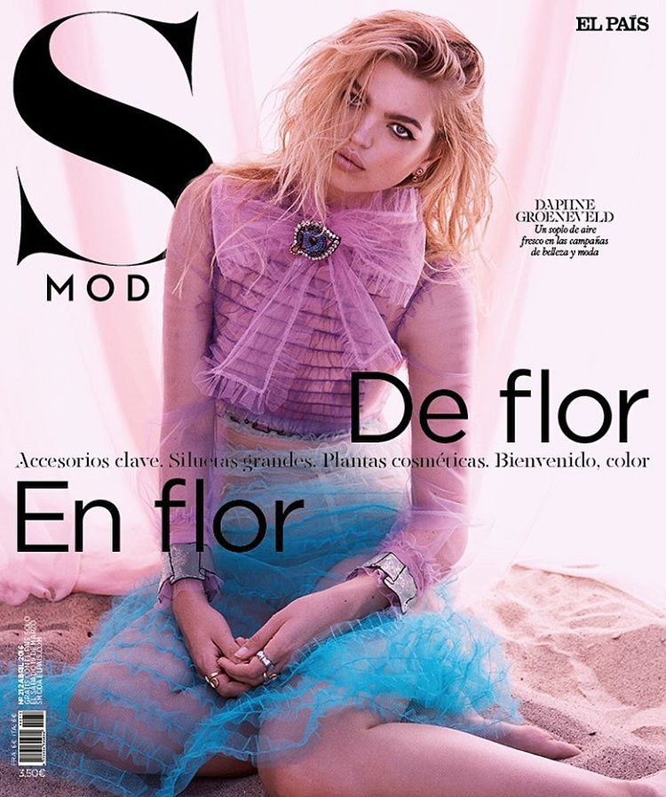 Daphne Groeneveld featured on the S Moda cover from April 2016