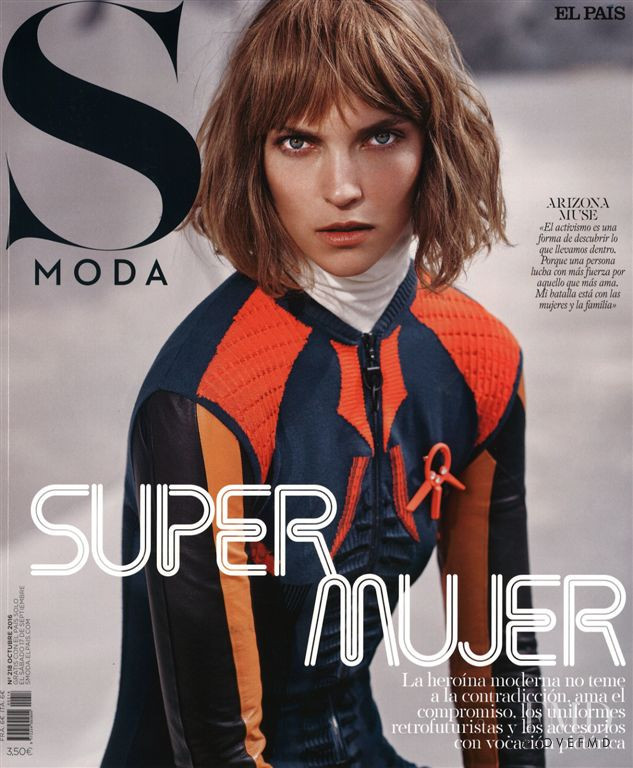 Arizona Muse featured on the S Moda cover from October 2016