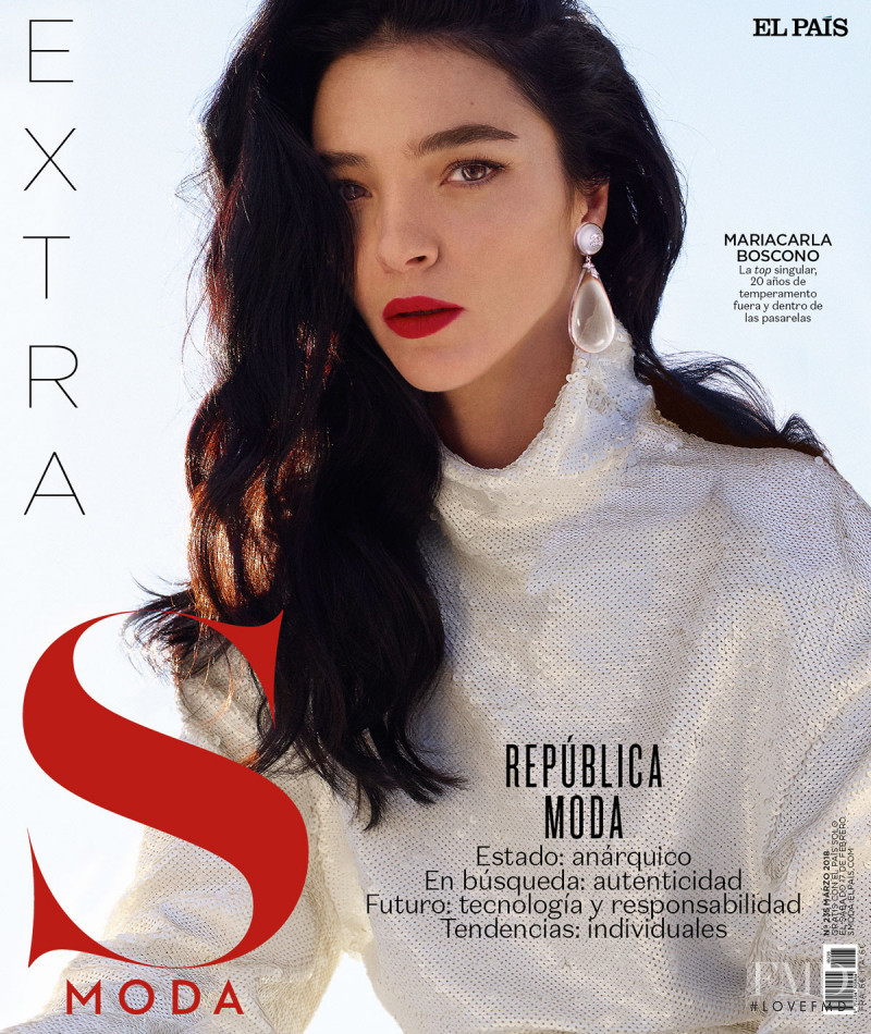 Mariacarla Boscono featured on the S Moda cover from March 2018