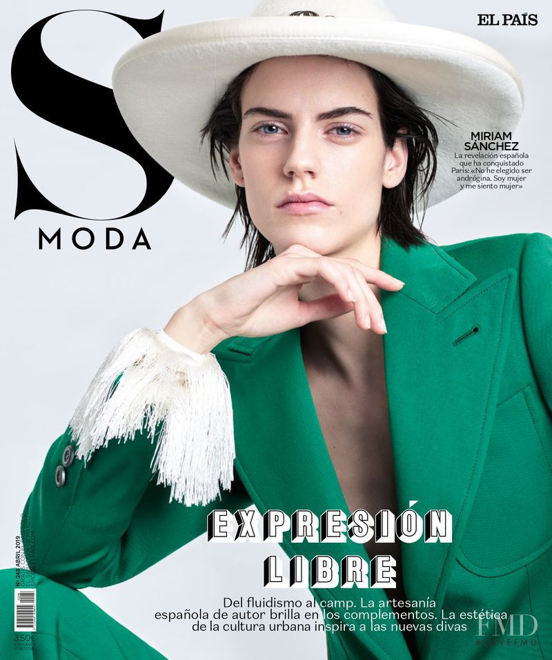 Miriam Sanchez featured on the S Moda cover from April 2019